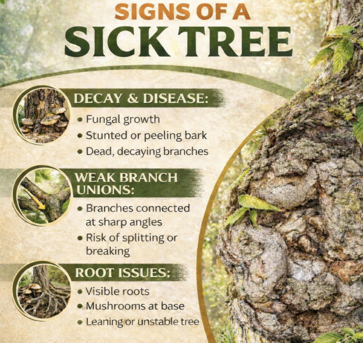 Signs of a sick tree — tree health assessment guide